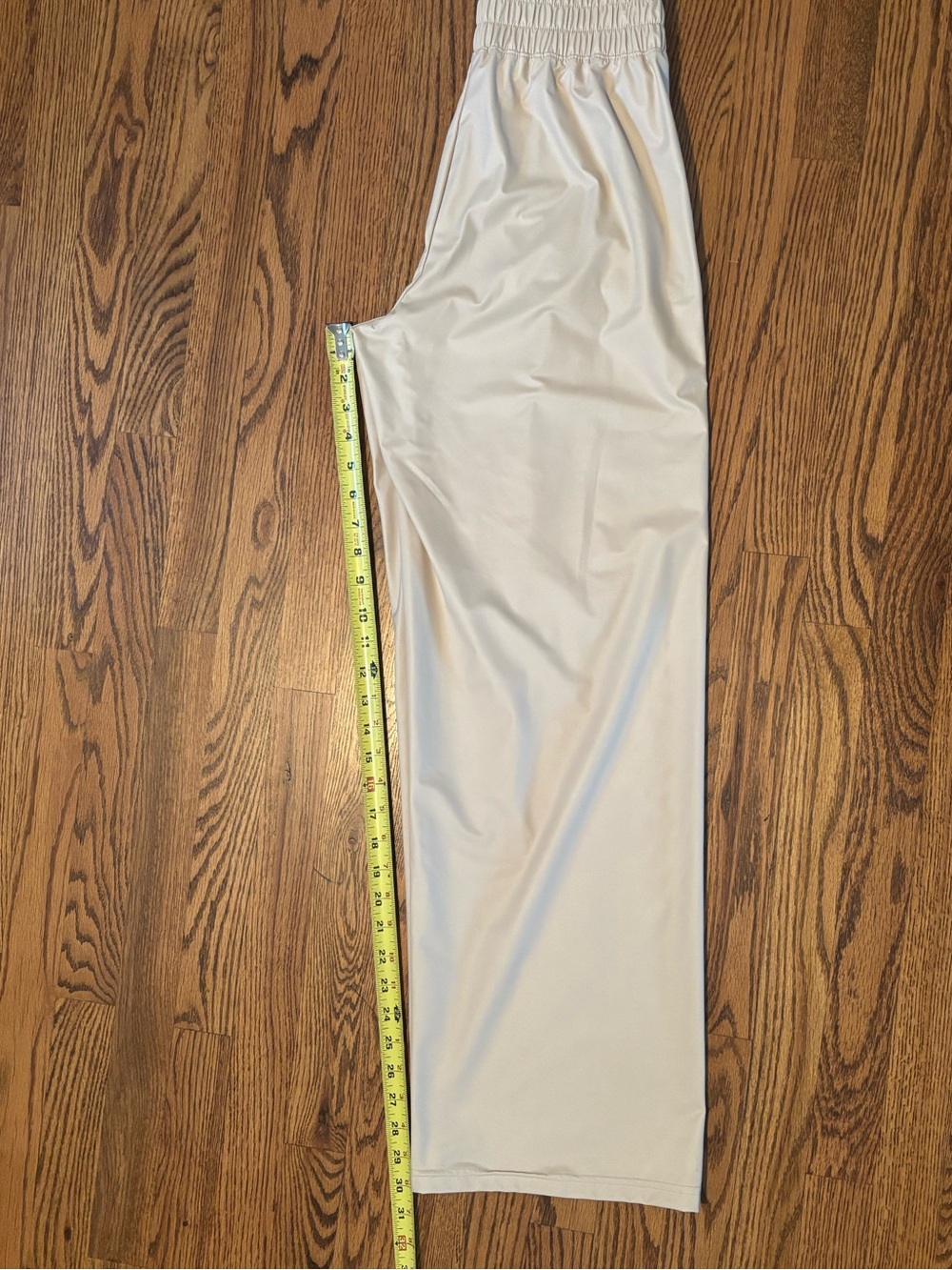 OFFLINE by Aerie Real Luxe Faux Leather Wide Leg Pants Cream Tan XS - Picture 6 of 7
